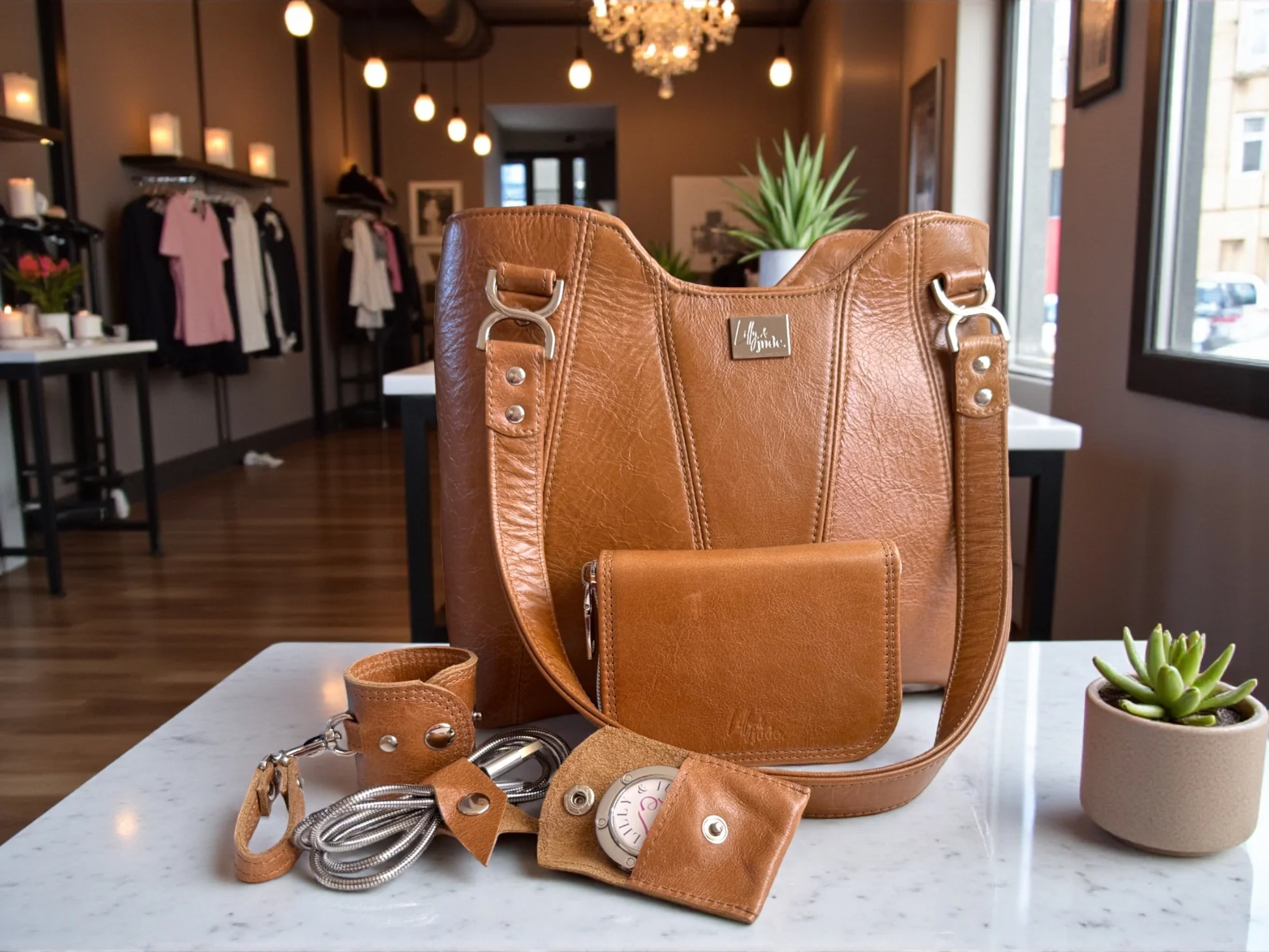 Leather bags and accessories